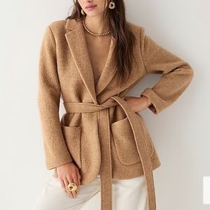 Boiled Wool Blazer Wrap Jacket - J Crew